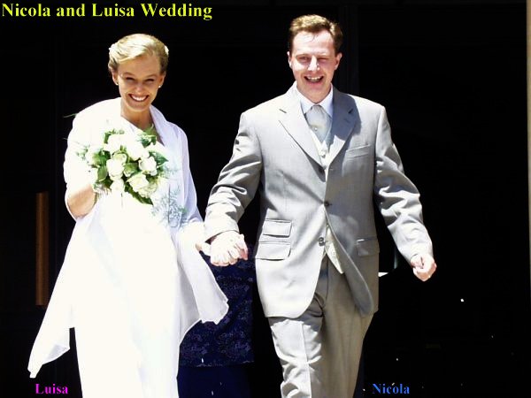 Nicola and Luisa married on Sunday June 18 2000